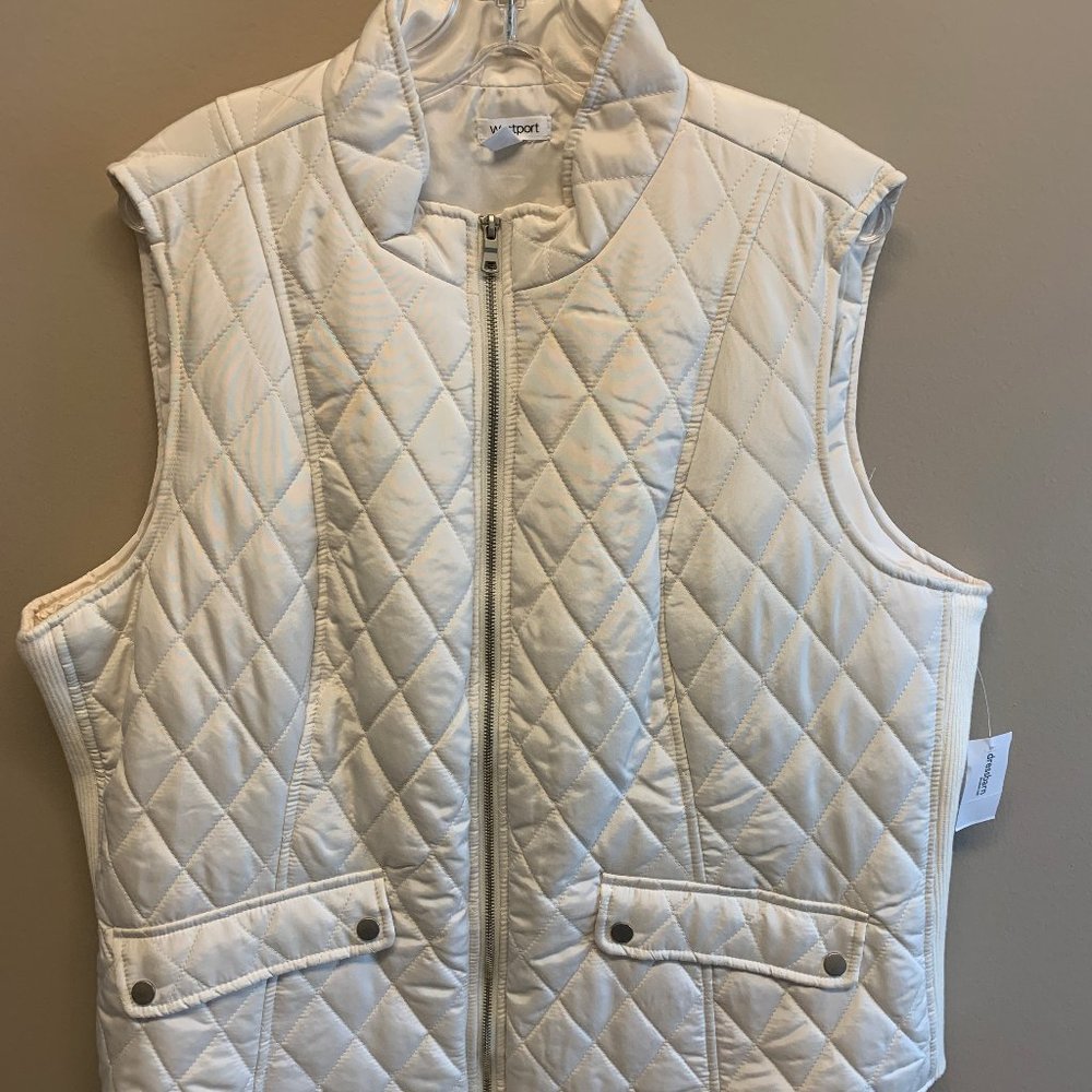 Dressbarn Quilted Westport 3X Women's Vest Jacket